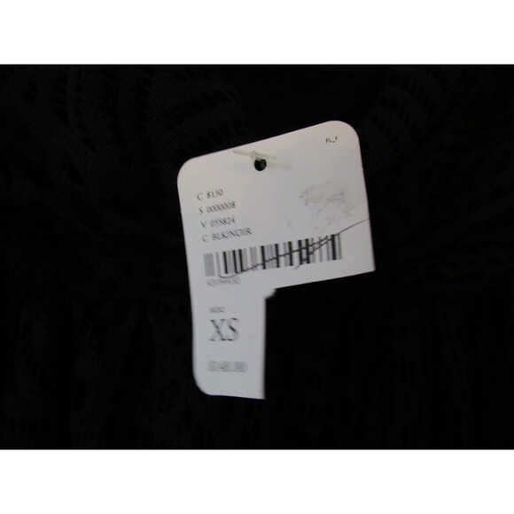 Free People Black Eyelet Overlay Babydoll Short Dress Size XS NWT - Picture 7 of 7